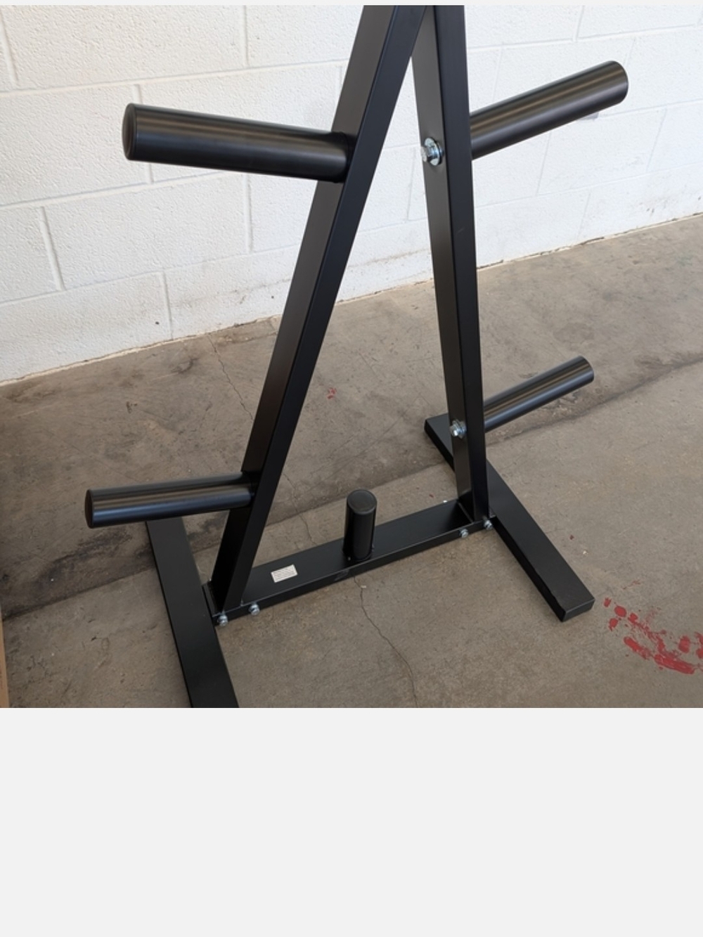 Black Steel A-Frame Weight Plate Rack (Olympic)